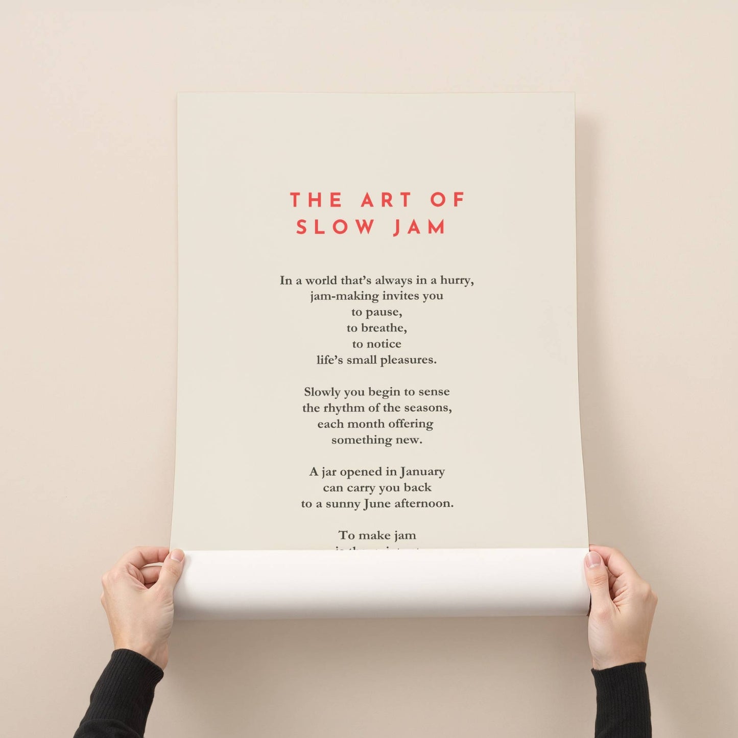 The Art of Slow Jam | Typography Print