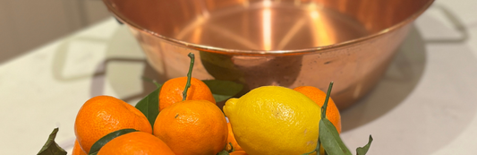 Peeled clementine segments in bowl for clementine and cardamom jam