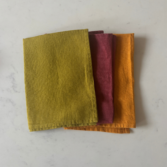 The Pantry Linen Edit — Moss, Plum & Turmeric
