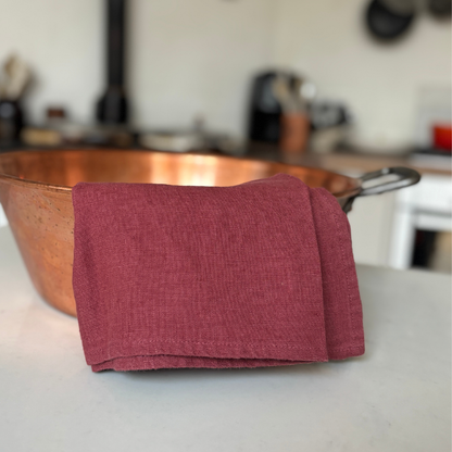 Plum Linen Kitchen Towel