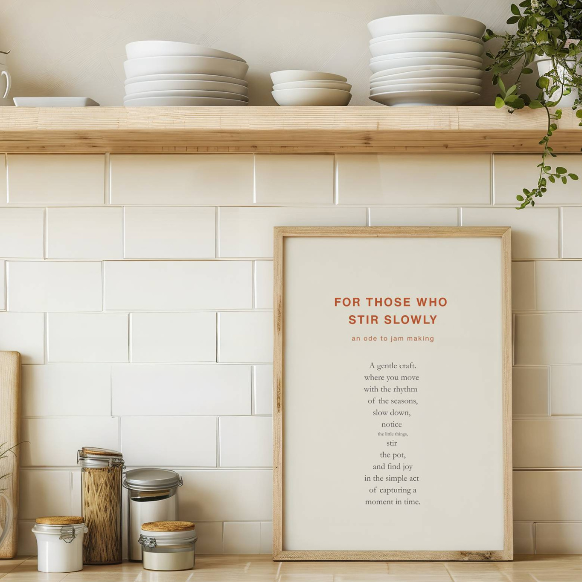 For Those Who Stir Slowly | Typography Print