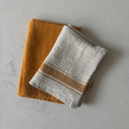 The Turmeric Edit — Linen Kitchen Towels, Set of 2