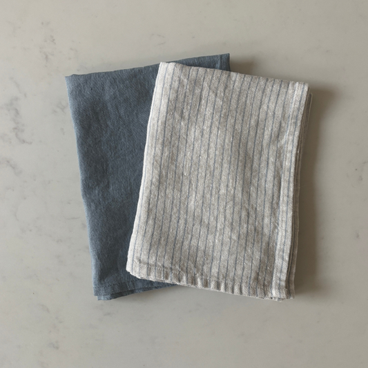 The Blue Edit — Linen Kitchen Towels, Set of 2