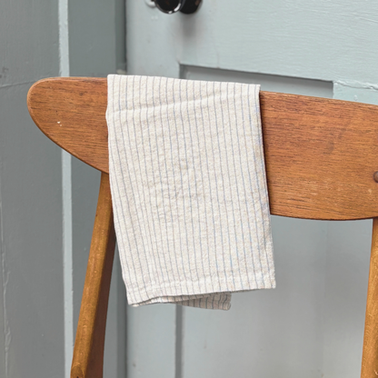Blue Stripe Linen Kitchen Towel
