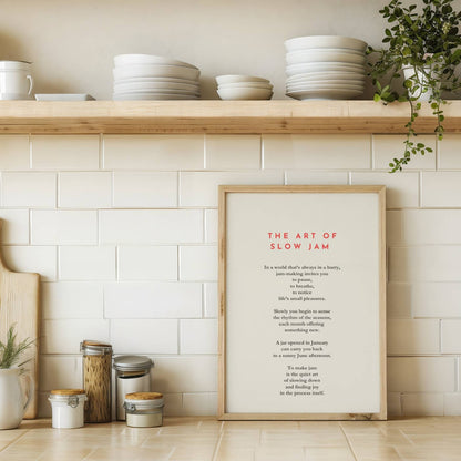 The Art of Slow Jam | Typography Print