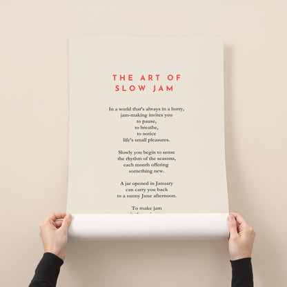 The Art of Slow Jam | Typography Print